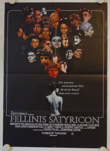 Fellinis Satyricon originales deutsches Filmplakat